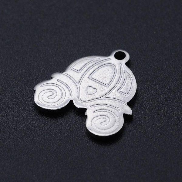 

5pcs/lot 100% stainless steel pumpkin car diy charm pendant wholesale accept oem order never tarnish jewelry making charms, Bronze;silver