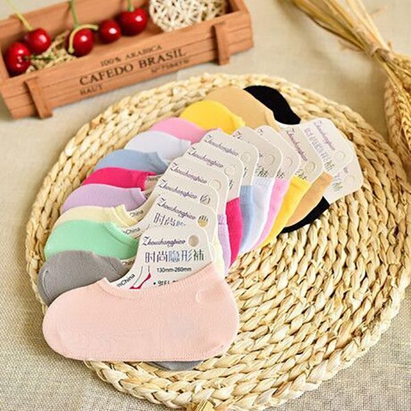 

candy color magic women's silicone invisible boat velvet breathable invisible socks women's silicone antiskid socks, Pink;yellow