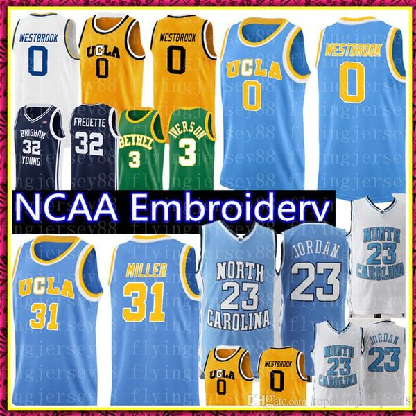 

UCLA Russell 0 Westbrook Reggie 31 Miller jersey MJ 23 Michael carolina Basketball Jerseys mens Cheap wholesale