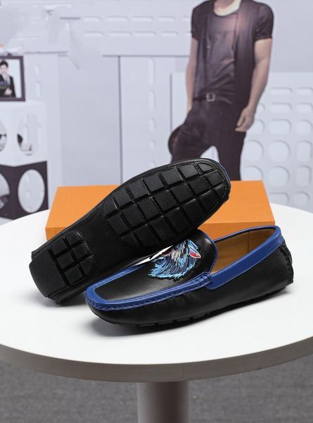 

world tour new designer men's luxury fashion popular dress casual shoes high-end peas shoes 38-44 wholesale ing, Black