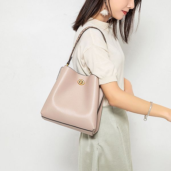 

fashionable new arrival classic women handbag bucket bag single shoulder strap elegant female tote bag simple wide shoulder
