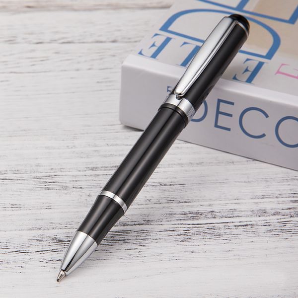 

metal ballpoint pen black creative advertising gift pen, Blue;orange