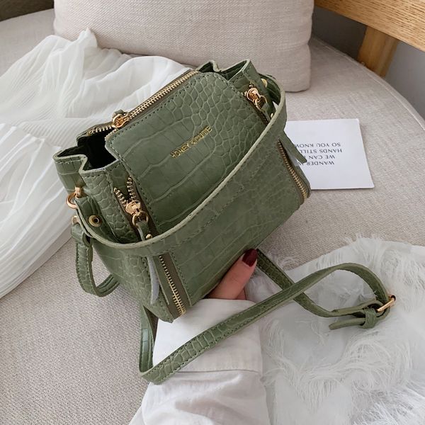 

quality stone pattern leather crossbody bags for women designer small handbags chain shoulder messenger bag mini purses hand bag