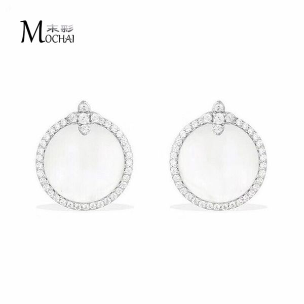 

hoop & huggie inlaid zircon mother earrings behind the ear studs europe and united states fashion charm jewelry for women wholesale zk40, Golden;silver