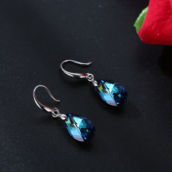 

ms betti wedding jewelry sets for brides maid sterling silver 925 necklace and earring crystal from swarovski fashion women 2019