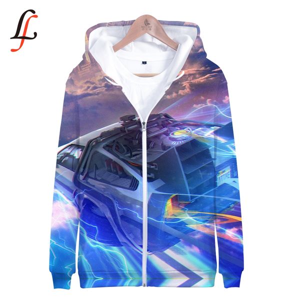 

back to future harajuku 3d zipper hoodies modis k sweatshirt bangtan boys female fans hoodies women/men zipper casual cloths, Black