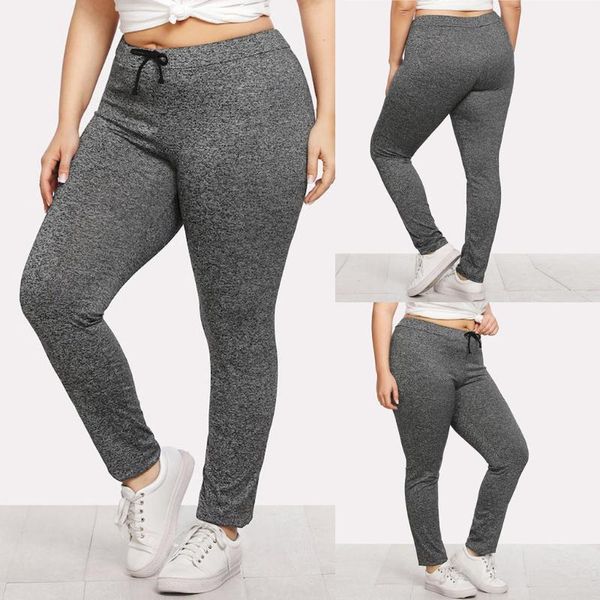 

plus size 4xl yoga pants fashion women drawstring solid leggingssport casual fitness yoga pant leggings de, White;red