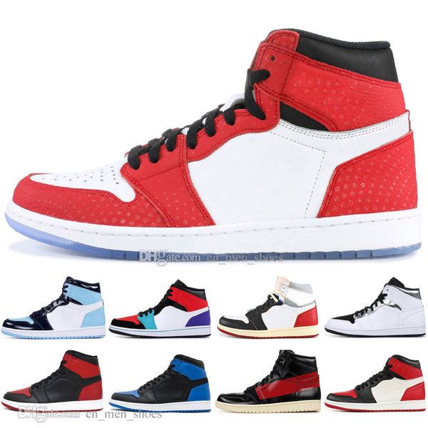 

sale 1 og banned bred toe black spider-man unc 1s 3 mens basketball shoes homage to home chicago royal blue men sports designer sneakers