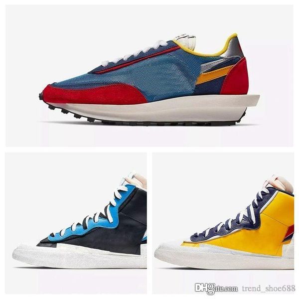 

nldwf1 sacai x blazer overlay авангардный дизайн trail blazers лучшие дикие женская обувь мужская sacai токи скольжения кроссовки