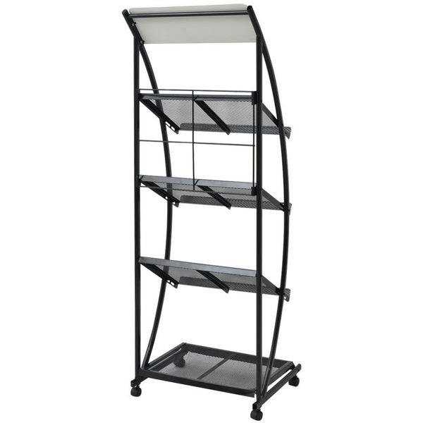 

журнал rack 47x40x134 cm черный и белый a4 гостиная мебель