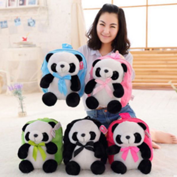 

cartoon plush girls children school bag panda shoulder mini backpack children christmas birthday gift