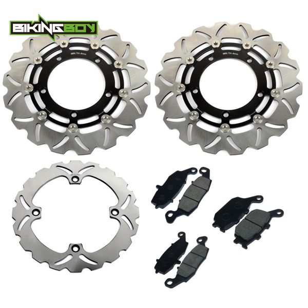 

bikingboy for dl 650 v-storm 07 08 09 10 11 12 13 14 15 dl650 vstorm front rear brake discs disks rotors pads full set