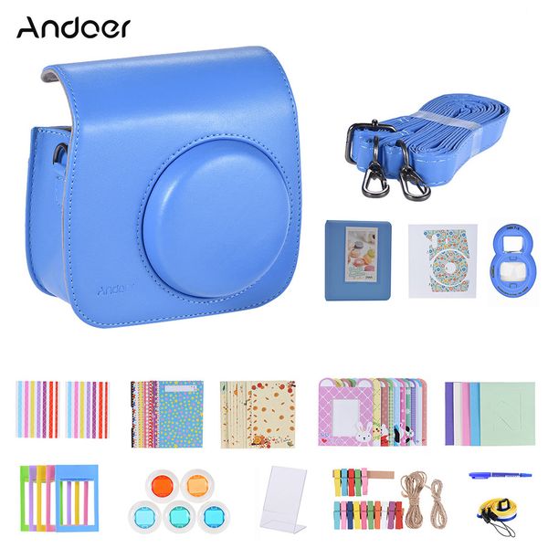 

аза для объектива Andoer 14 в 1 Instant Camera Accessories Bundle Kit для Fujifilm Instax Mini 9/8 + / 8 включают чехо