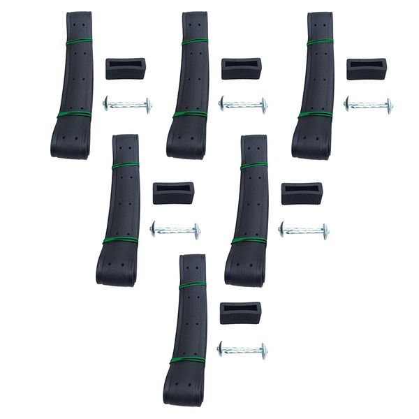 

6pcs heavy duty soft rubber buckle tree ties shrub plant straps supporting