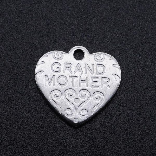 

5pcs/lot 100% stainless steel grand mother diy charm pendant wholesale accept oem order jewelry making charms quality, Bronze;silver