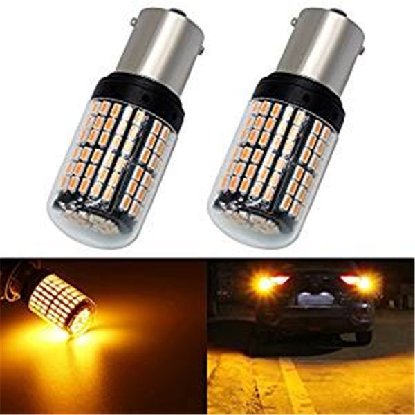 

2 x 1156 ba15s 3014 144smd led amber signal turn lights