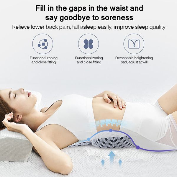 

car pearl cotton breathable car seat gap filler lumbar cushion back waist support travel pillow seat home pillows