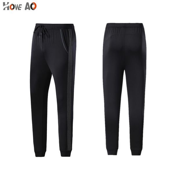 

howe ao men sport pants jogging leggings running pants tight compression gym training workout exercises trousers, Black;blue