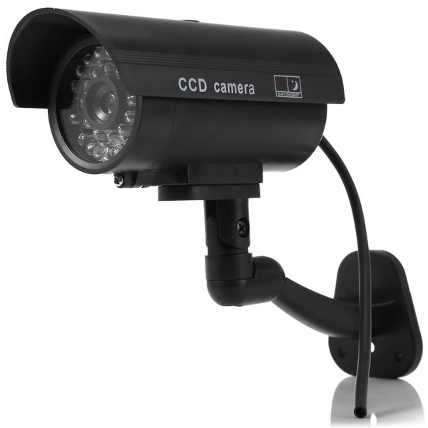 

brand new small dummy camera cctv sticker surveillance 90 degree rotating with flashing red led light