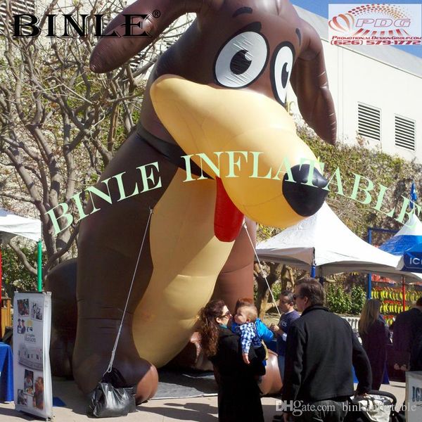 

logo promotional 3m brown giant inflatable dog inflatable animal balloon for pets shop decoration