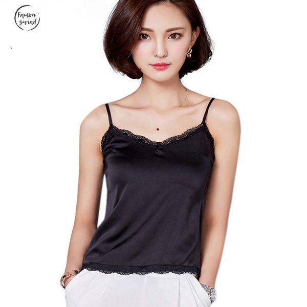 

crop clothes donna estiva canotta tropical womens tank 2019 silk women shirt camis blusa summer feminina, White