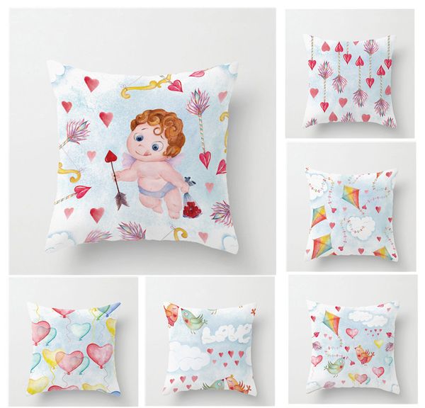 

custom super soft short plus pillowcase love kite series white plush pillow case clear pattern no fading no fluff 7 style options r435
