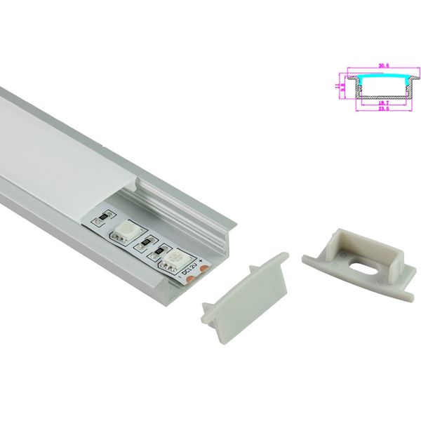 

10 x 2m sets/lot flat aluminum profile led t type led housing extrusion for embedded ceiling lights