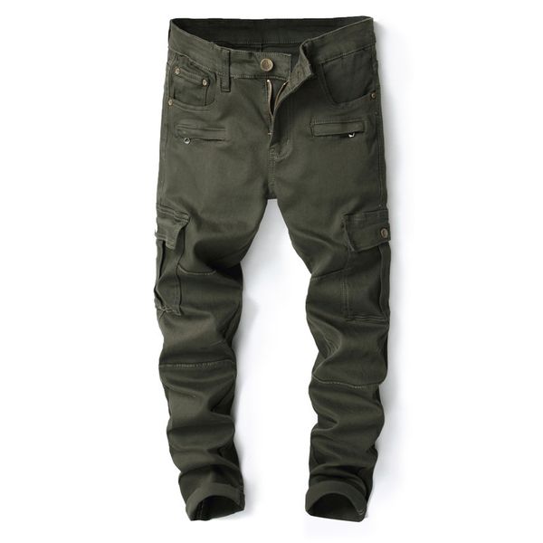 Mens green denim