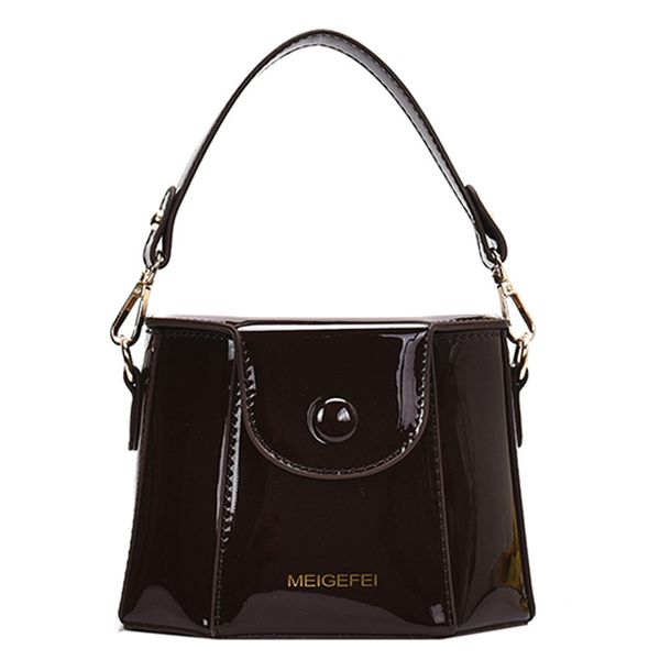 

ins super fire patent leather bag women 2019 new korean wild messenger bag fashion handbag shoulder bucket bags sac a main femme