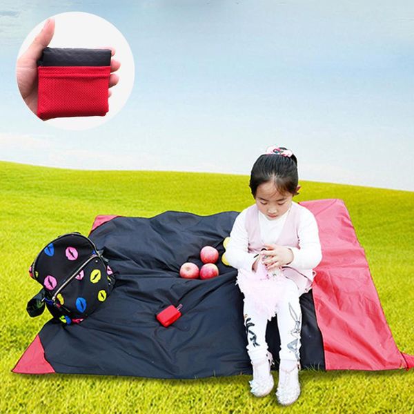 

baby blanket portable pocket waterproof foldable moisture proof camping mat outdoor picnic ultra thin garden hiking nylon rug