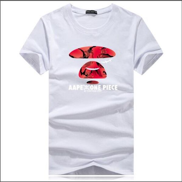 

b2 men's women'short-sleeved cotton summer printing pattern loose version of the upper body super handsome fashion trend men, White