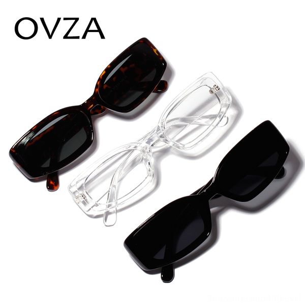 

ovza fashion rectangle man brand womens sunglasses goggles retro sunglasses sun glasses female black gafas de sol hombre s1030, White;black