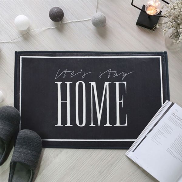 

60*40cm home door mat flannel carpets home letter living room bedroom bathroom kitchen balcony corridor soft mats 8 style fa2181