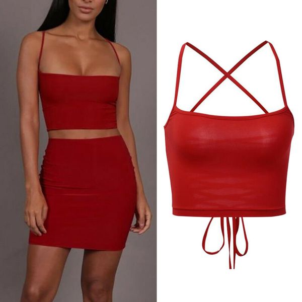 

new style women t-shirts bandage casual sleeveless solid skinny summer bow backless short fashion 2019, White