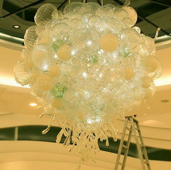 

new designer blown glass bubble chandelier custom made murano borosilicate glass modern crystal ceiling lamps for home