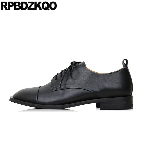 

china vintage women oxfords shoes lace up genuine leather low heel designer ladies chinese 2019 black japanese school round toe