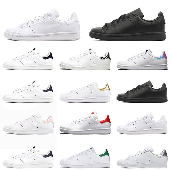 

stan smith men classic triple black white casual shoes flats sneakers rainbow leather shoes women pink trainer oreo gold 36-45