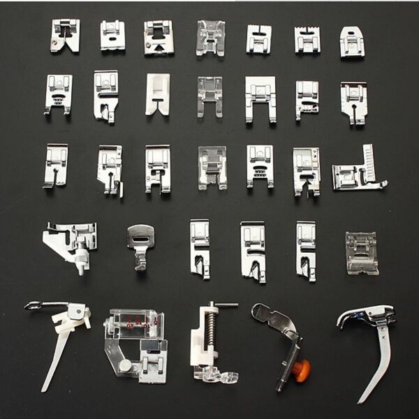 

32pcs domestic sewing machine presser foot feet kit set for brother singer janome sewing tools accessory, Black