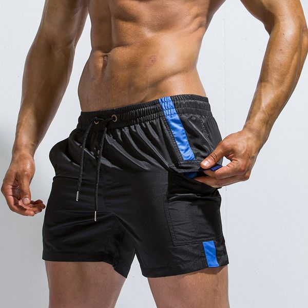 

vertvie 2019 mens swim summer board shorts surf swimwear seaside beach shorts male patchwork athletic running gym, White;black