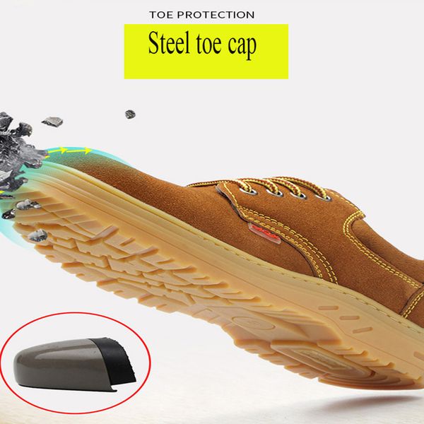 

2019 summer khaki with holes breathable labor insurance shoes steel toe caps anti-smashing anti-piercing beef tendon bottom safe, Black