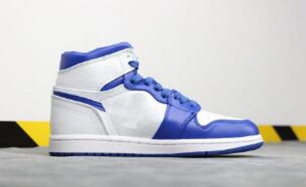 

men women 1 basketball shoes 1s og hyper royal white blue sports designer sneakers athletic shoes with box