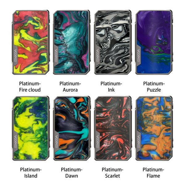 

Оригинал VOOPOO Drag 2 Платина 177W Box MOD Ecigarette Dual 18650 Батареи Vape Mod 100%