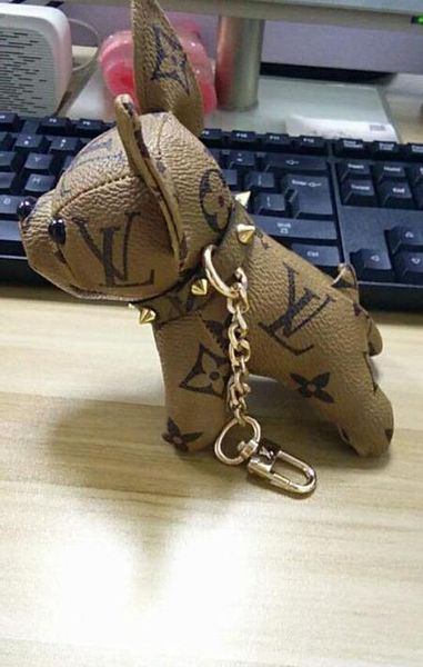 

luxury keychains h key buckle purse pendant bags dogs design fashion doll chains key buckle 6 colors with box optional, Silver