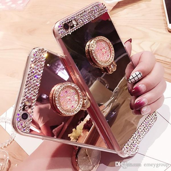 

luxury diamond cases for iphone 13 12 11 pro xs max xr x 8 7 6 plus soft mirror