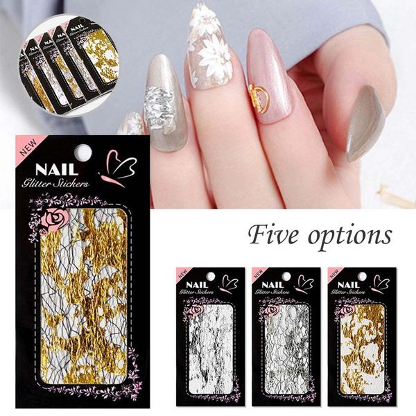 

nail art gold strip thread wire silver nail particle striping art line tape sticker mirror flakies manicure decotation, Silver;gold