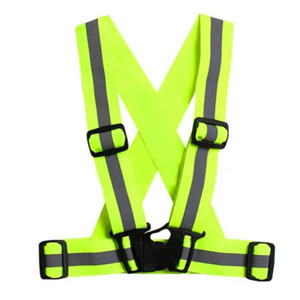 

hobbylane outdoor cycling safety protective vest bike bicycle light reflecing elastic harness night riding run jogging, Black