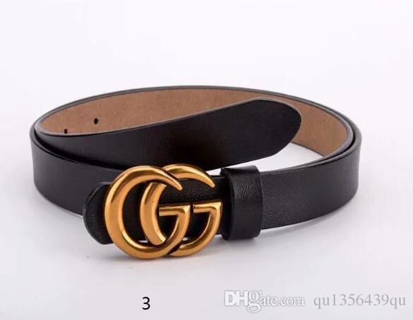 

2020 fashion belt men and women's classic copper buckle band width 2.5cm cattle leather belt, Black;brown