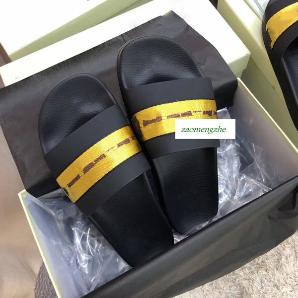 

sale fashion designer off casual shoes indoor beach slippers white printing sweethearts shoes with box, Black