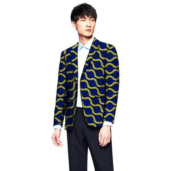 

african clothing formal men's print blazers slim fit ankara fashion suit jackets customized for wedding wear male coat, White;black