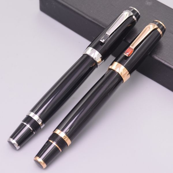 Acheter Haute Qualité Bohemia Mb Noir Stylo Plume Avec Shine Diamant Bureau Fournitures Scolaires De Luxe écrire Smooth Résine Encre Cadeau Stylos